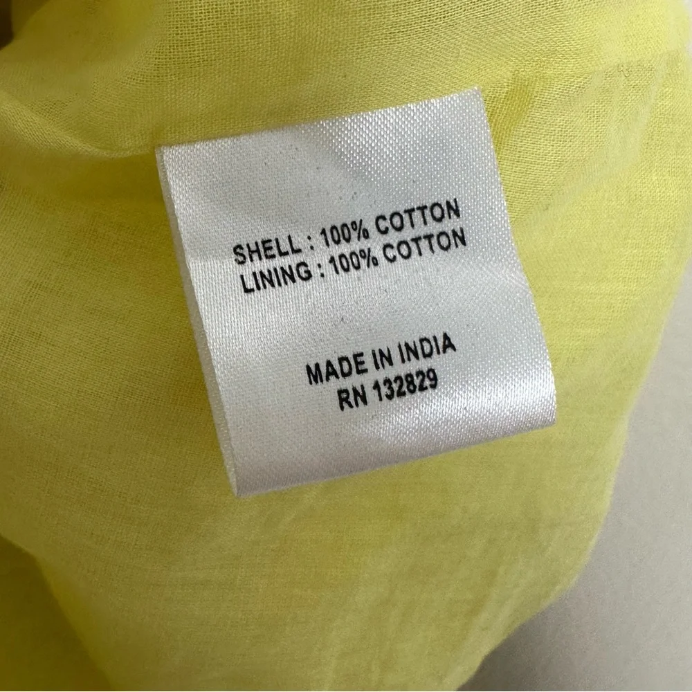 Tularosa‎ Brit Tank Top Lemon Ruffled Flutter Sleeve Blouse size Large - Picture 6 of 6